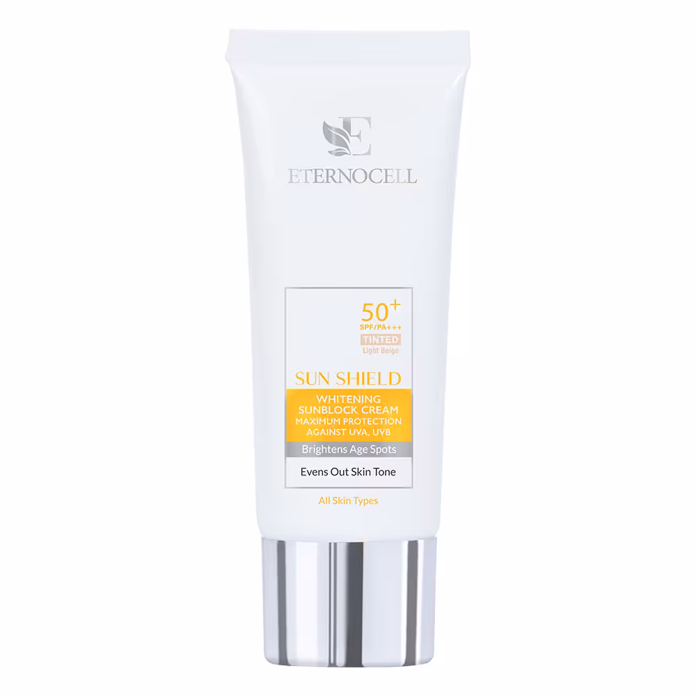 اترنوسل سان شیلد ضد آفتاب مناسب انواع پوست بژ روشن SPF50