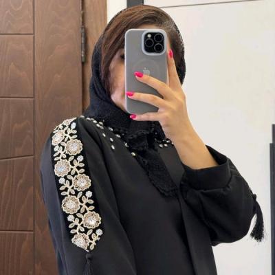مانتو مجلسی کرپ مازداتی سایز بزرگ حسنا