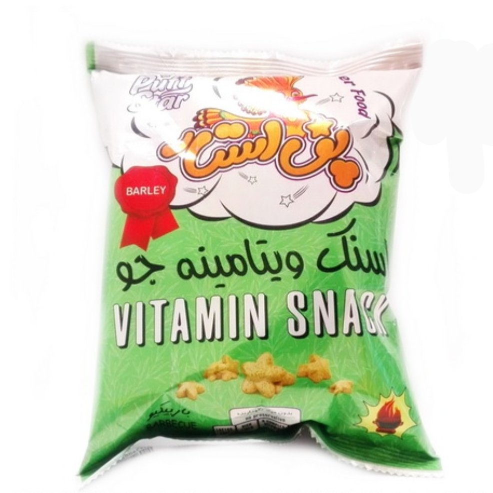 اسنک ویتامینه جو با طعم باربیکیو ( پفک سالم)