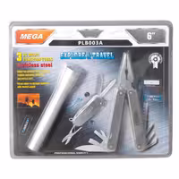 ست ابزار چند کاره مگا همراه با چاقوی چند کاره جیبی و چراق قوه