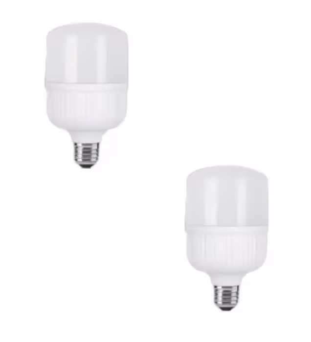 لامپ ال ای دی 20 وات پارس شعاع توس مدل استوانه‌ای پایه E27 بسته 2 عددی