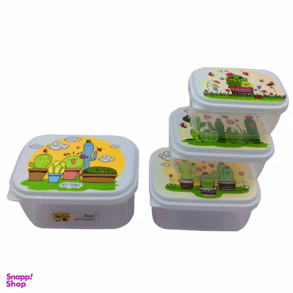 ظرف نگهدارنده زیبا کد 0007 مجموعه 4 عددی