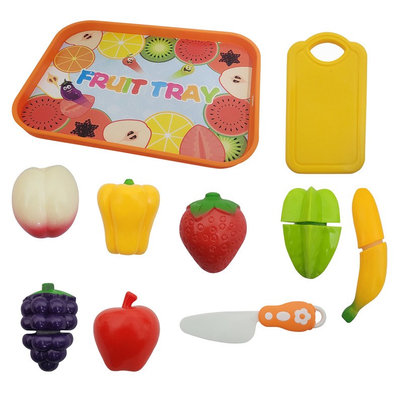 اسباب بازی برش میوه همراه سینی مجموعه 10 عددی