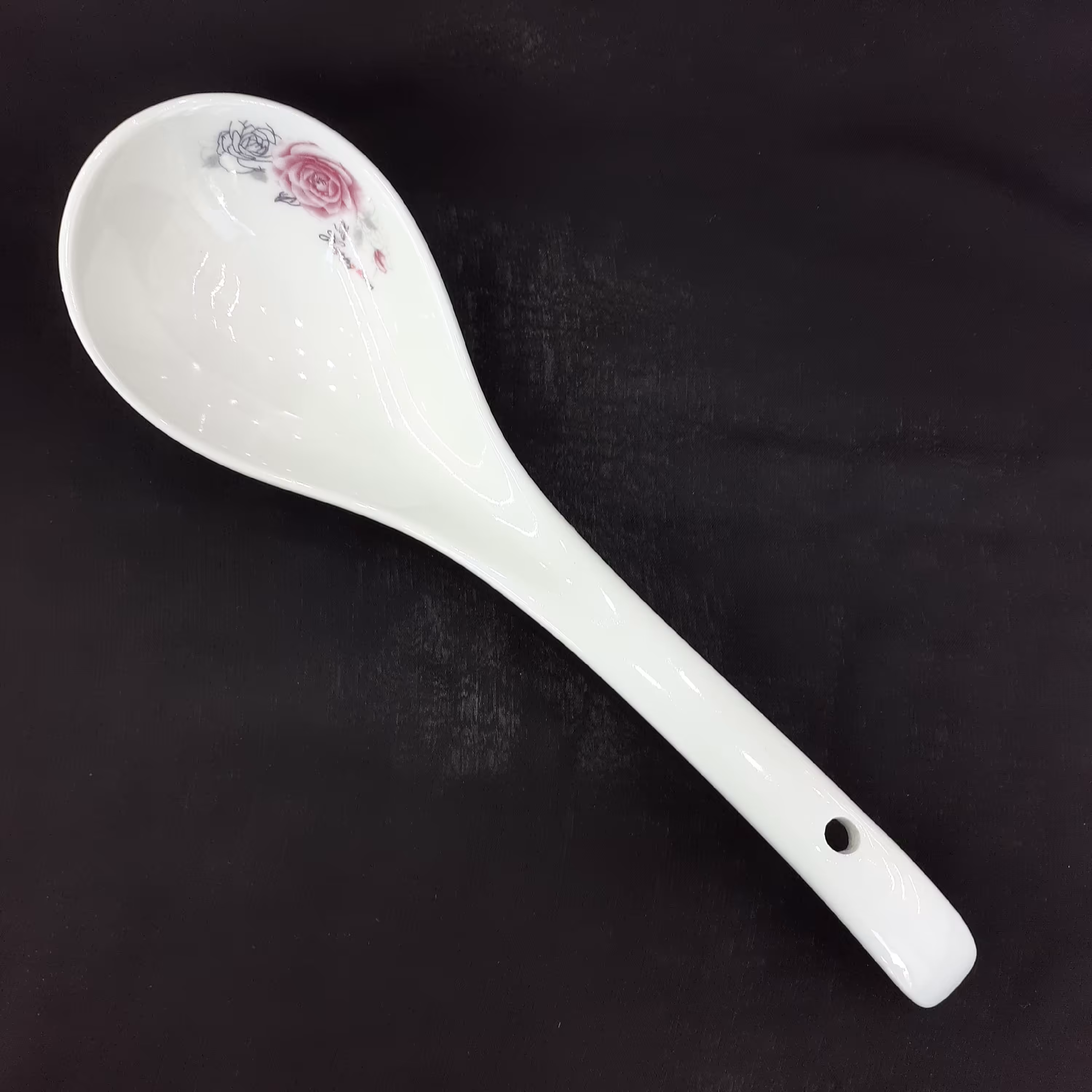 قاشق چینی ، قاشق آجیل ، قاشق آجیل چینی ، قاشق طرح گل رز  چینی ساخت کشور چین 