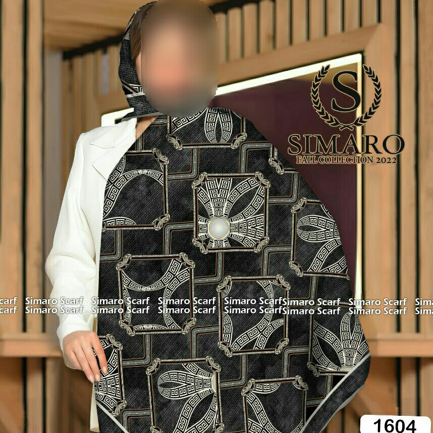 روسری کرپ حریر قواره بزرگ کد  027