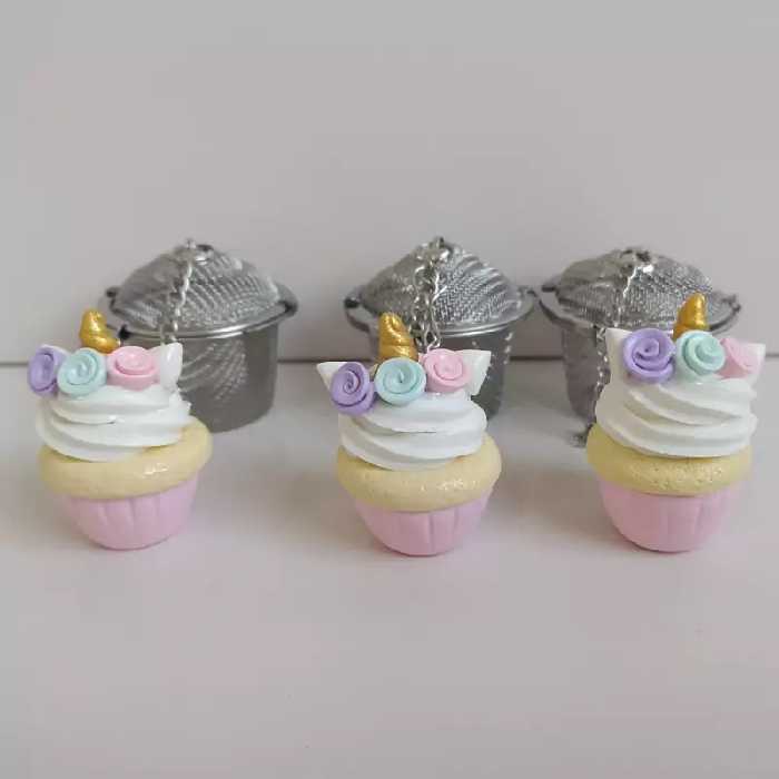 آویز صافی چای بدون صافی استیل طرح کاپ کیک یک عددی | amazonchi