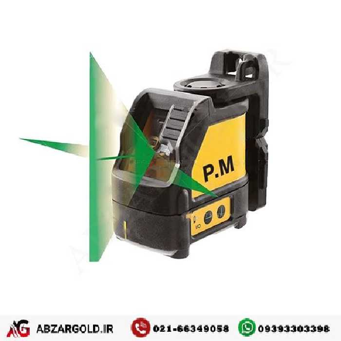 تراز لیزری دوخط نورسبز با پایه مگنت وگیره PM(طرح دیوالت ) مد
