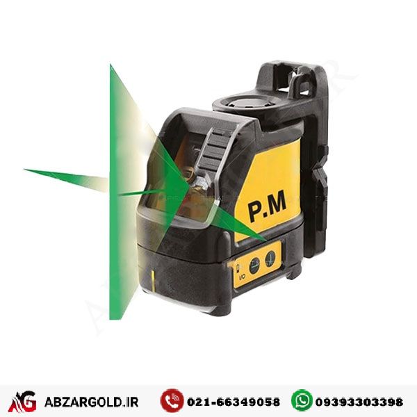 تراز لیزری دوخط نورسبز با پایه مگنت وگیره PM(طرح دیوالت ) مد