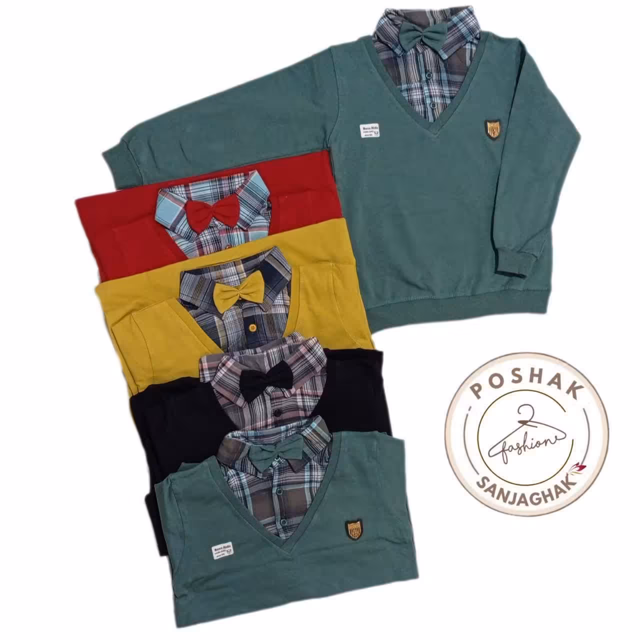 بلوز تک پسرانه یقه مردانه