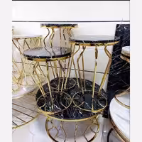 میز عسلی و جلو مبلی مدل گلدانی(آبکاری درجه 1 فورتیک)(ارسال با باربری و به صورت پس کرایه)