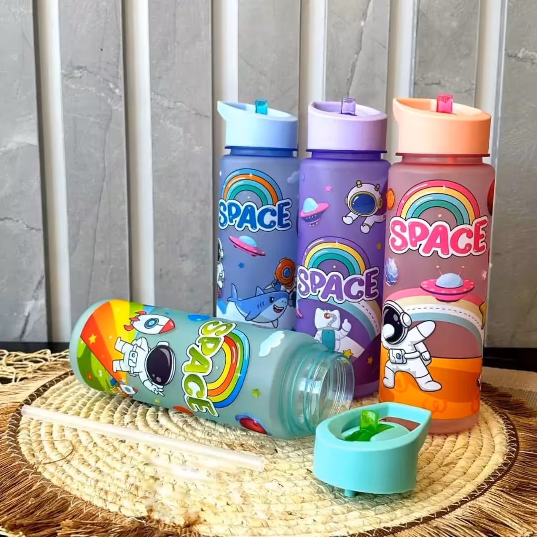 قمقمه نی دار طرح فضانورد حجم 750 میل