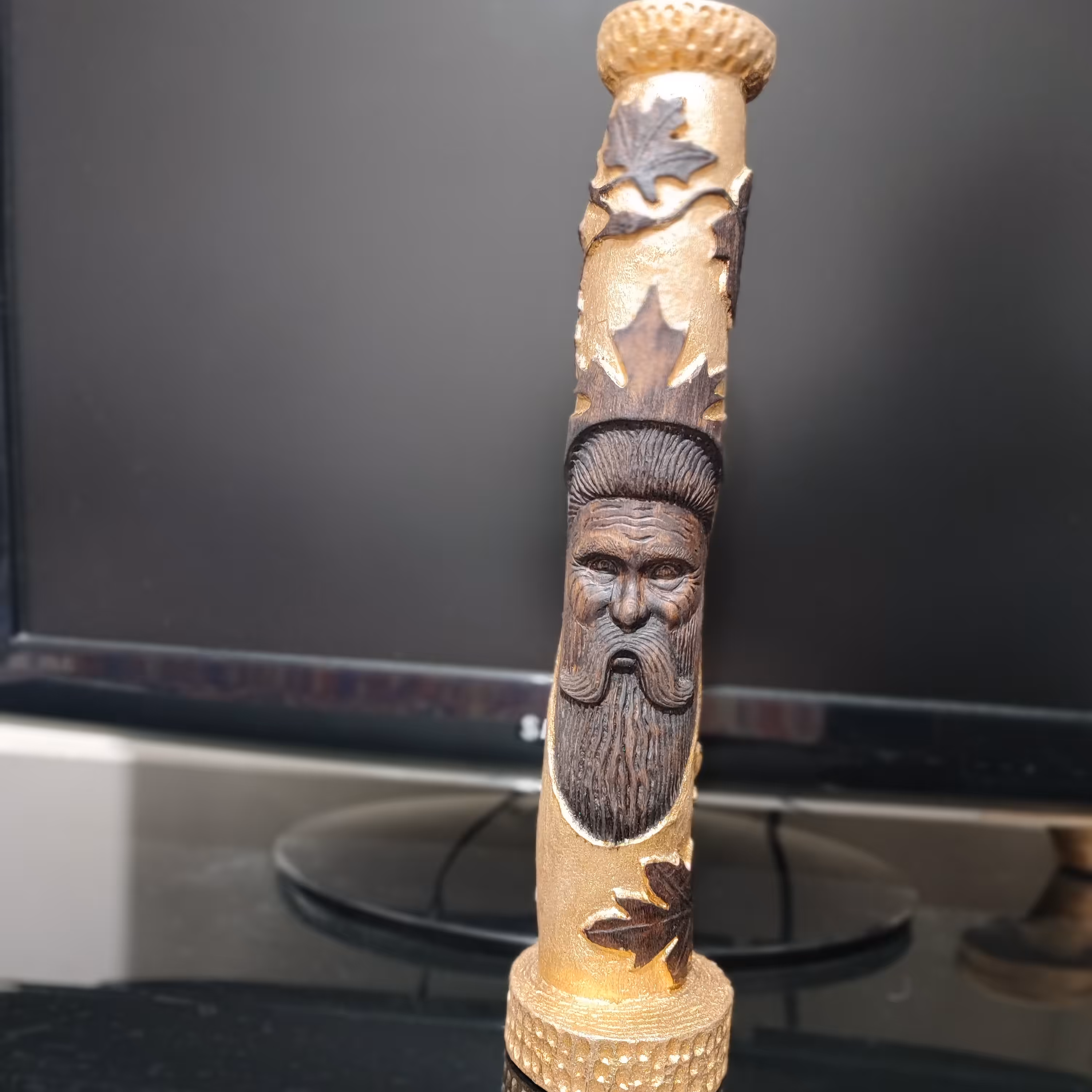 جاشمعی وارمر کنده کاری چوب مدل رخ و برگ  