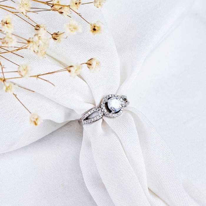 انگشتر نقره ایتالیا با نقره عیار925 کد 11208