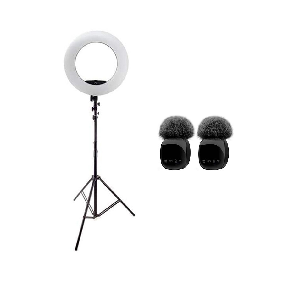 کیت تولید محتوا رینگ لایت سی یرا Sierra SR-360A ، پایه 805 و میکروفون R8