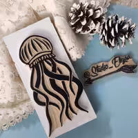 مهر دست ساز   عروس دریایی بزرگ(ورق بزنید و فیلم ساخت این مهر  ببینید)