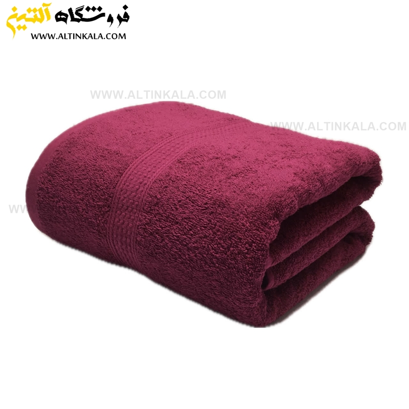 حوله حمامی برق لامع طرح دیور 100×165 بنفش البالویی
