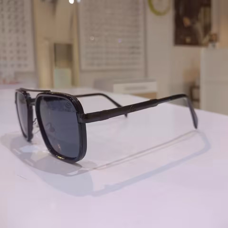عینک افتابی فلزی مردانه عدسی استاندارد uv400