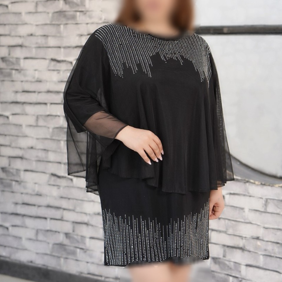 تونیک مهمونی مجلسی پارچه کریستال سایز 40 تا 50