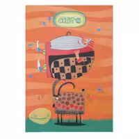 دفتر 2 خط ته چسب 80برگ آزاده 311