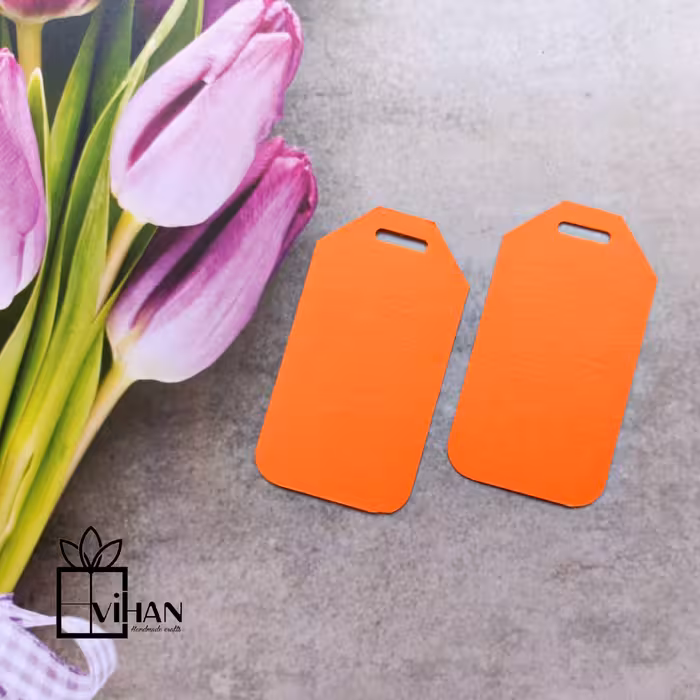 تگ خام رنگی سر مثلثی پانچ شده گوشه گرد بسته ده تایی 