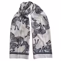 شال نخی تابستانی گوره خری سفید 