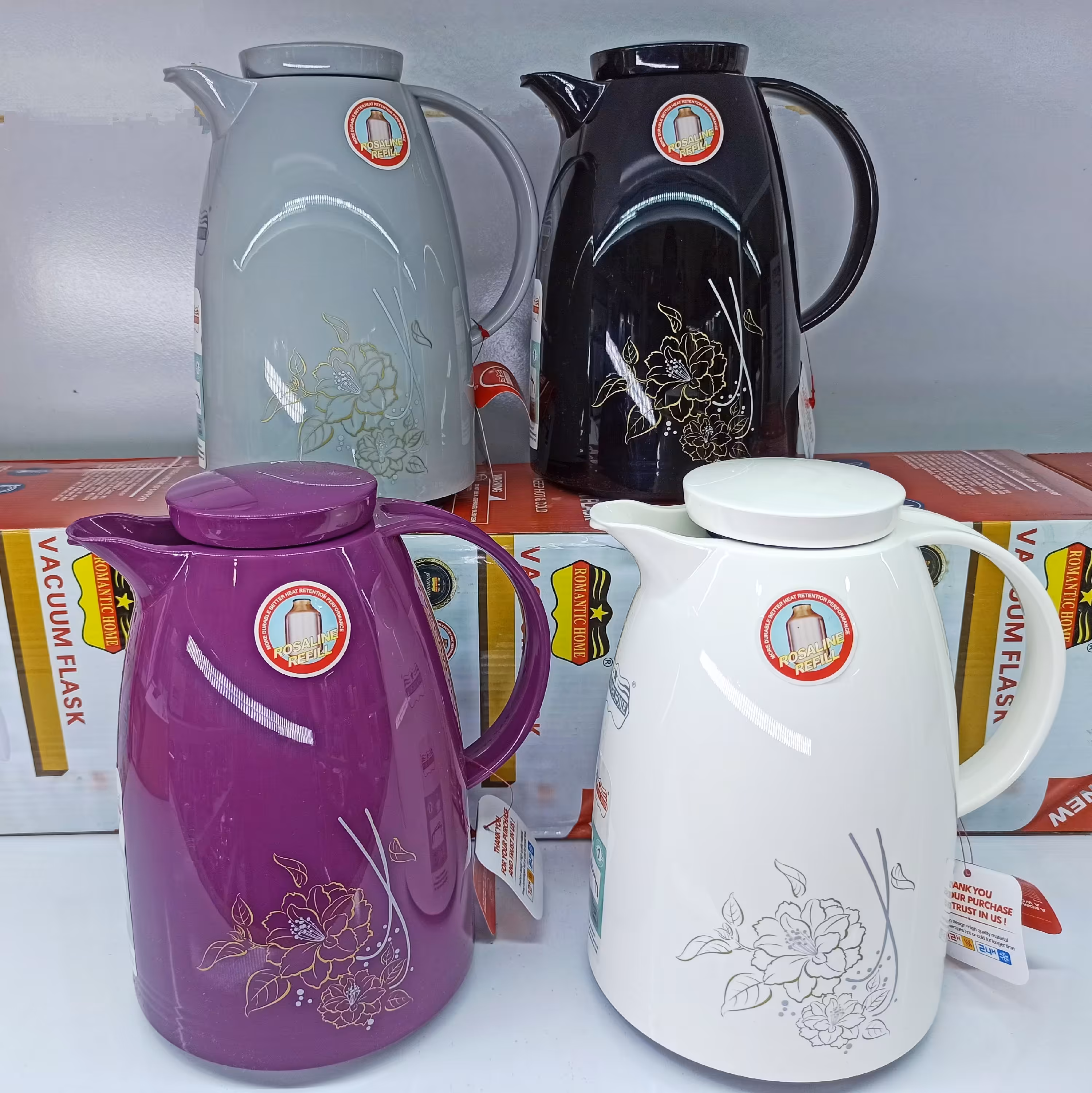 فلاسک چای پیکنیک شیشه قرمز