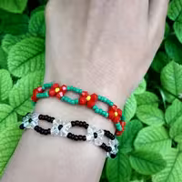 دستبند منجوقی دستبافت