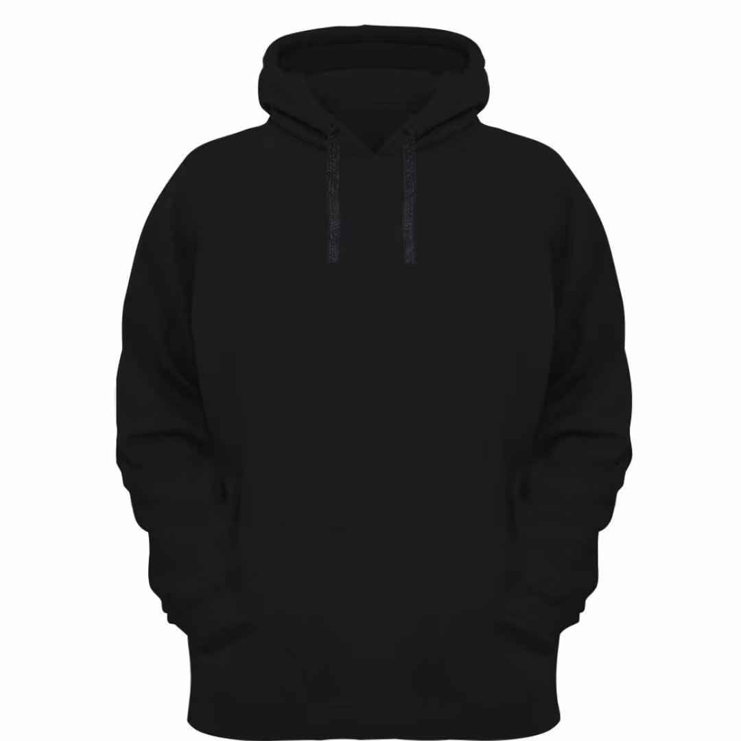 هودی مردانه و پسرانه اسپرت مناسب سرما کلاهدار طرح ساده جنس توکرکی رنگ مشکی NOC-100