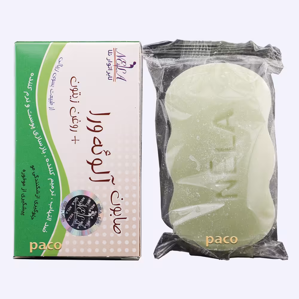 صابون ضد التهاب آلوئه ورا زیتون- ترمیم و بازسازی پوست-نرم کننده