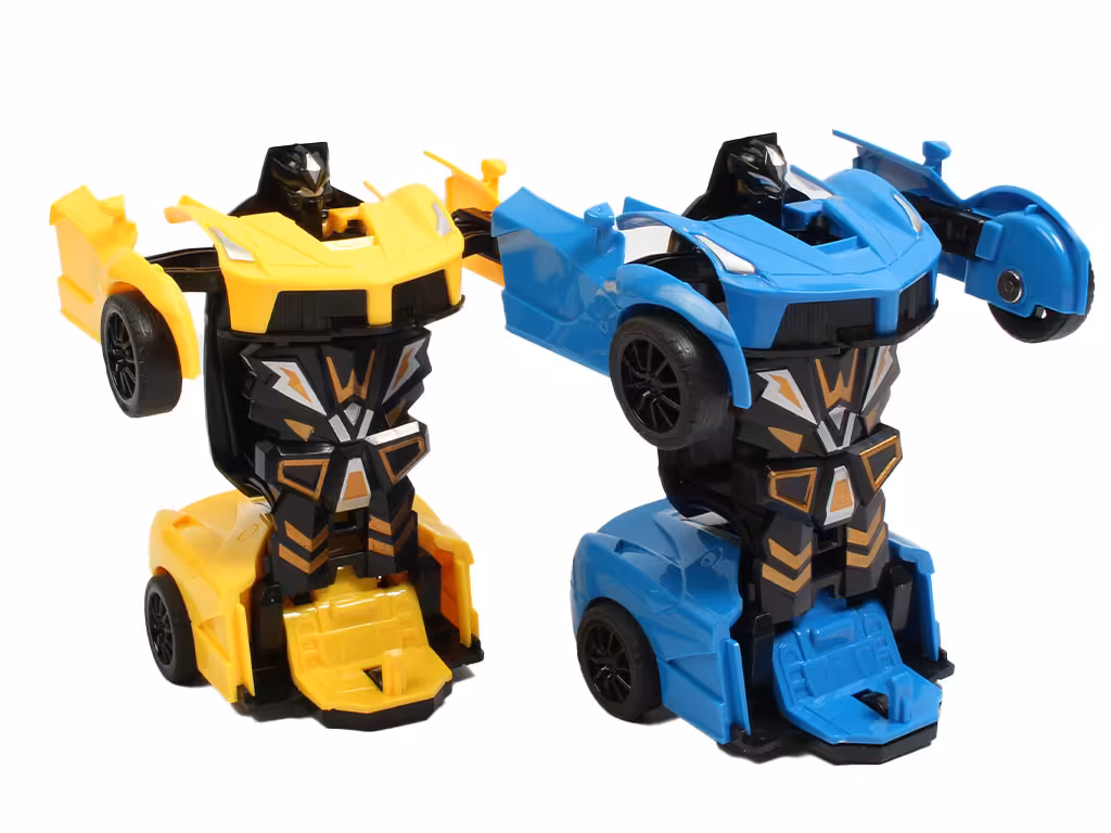 ماشین قدرتی مدل بوگاتی و ربات تبدیل شونده اسباب بازی