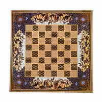 شطرنج مدل چاپی طرح چوگان طلایی 