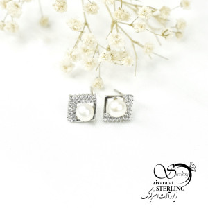 گوشواره میخی نقره کد 6206
