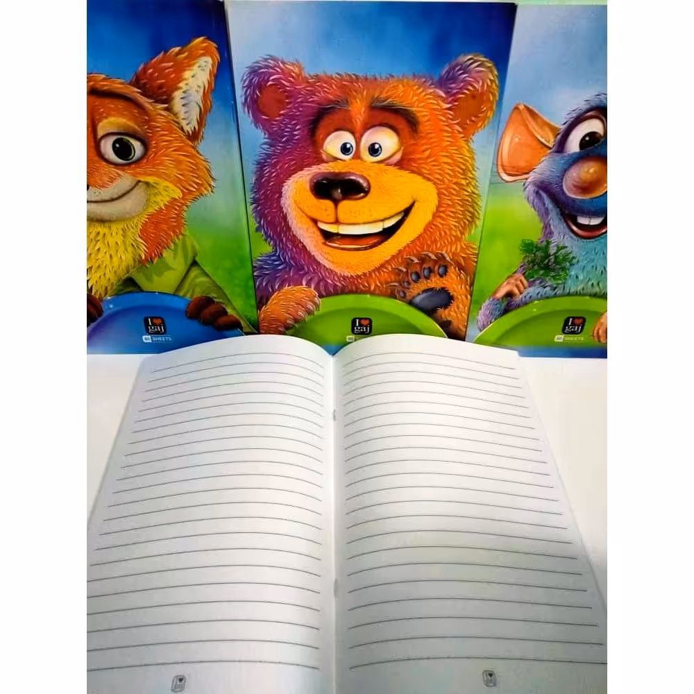 دفتر 80 برگ برند گاجکو طرح حیوانات