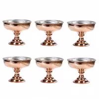 بستنی خوری مسی  چکشی مدل پایه دار کد ZH24