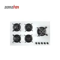 اجاق گاز رومیزی شیشه‌ ای 5 شعله ی درسا مدل آرتا سفید DG2103-5R
