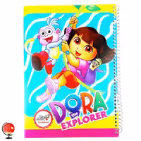 دفتر نقاشی 50 برگ سیمی طرح دورا جلد طلقی آپادانا