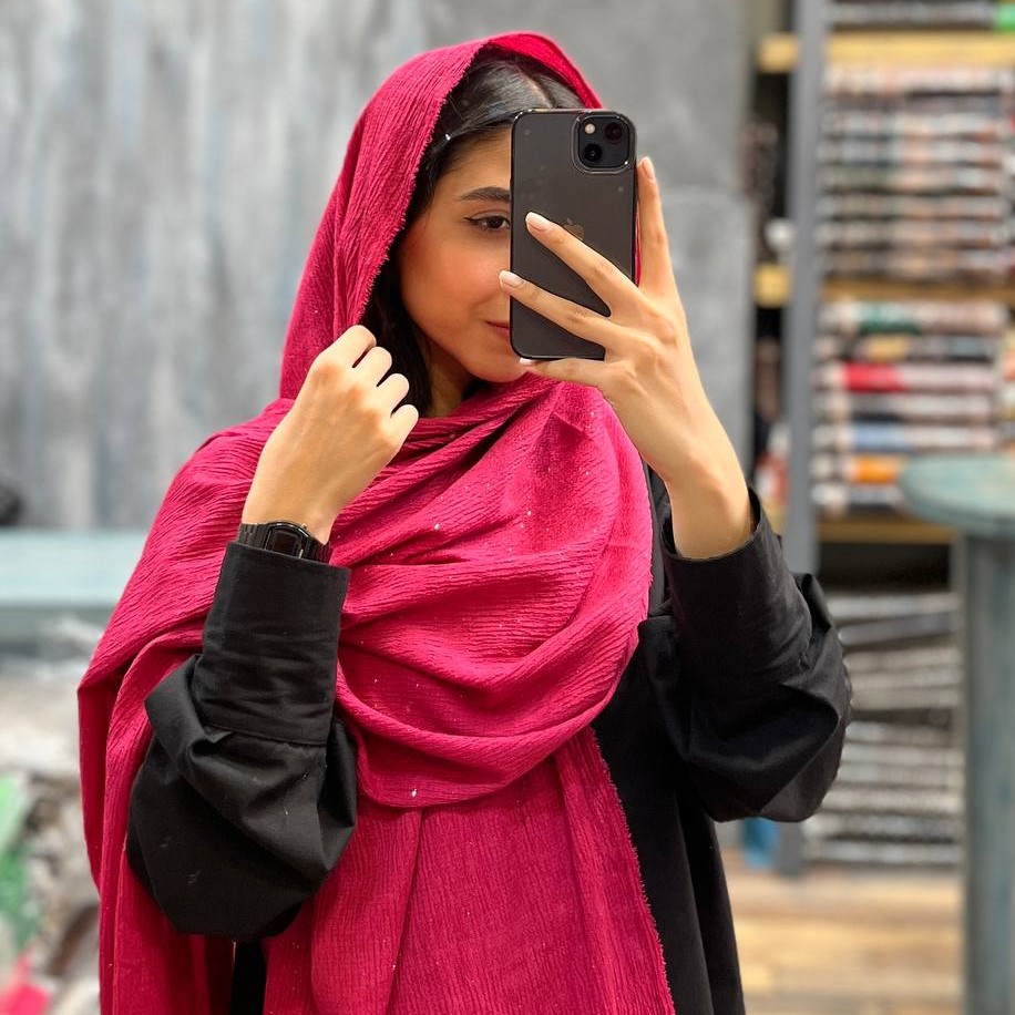 شال کتان شاین دار