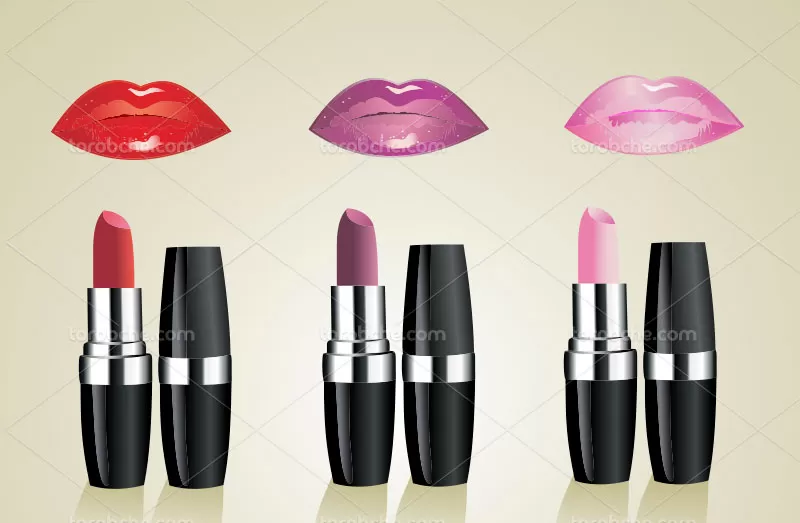 وکتور رژ لب | گرافیک با طعم تربچه