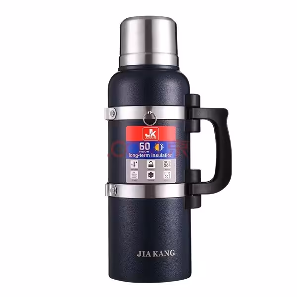 فلاسک کمپینگ جیاکانگ حجم4 لیتری سرمه ای(حفظ دمای مایعات تا 60 ساعت)