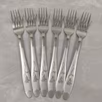 چنگال غذا خوری 6 عددی طرح گل میخک 