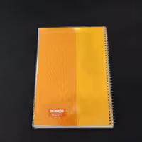 دفتر  80 برگ خط دار - مجلد سیمی امید - طرح  خط نارنجی 
