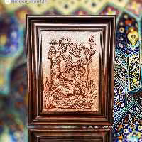 قاب مسی قلمزنی برجسته