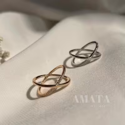 انگشتر جواهری ضربدری ژوپینگ