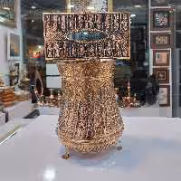 سطل و جا دستمالی مسی قلم خورده