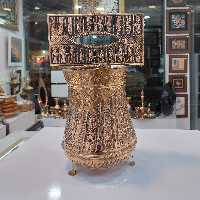 سطل و جا دستمالی مسی قلم خورده