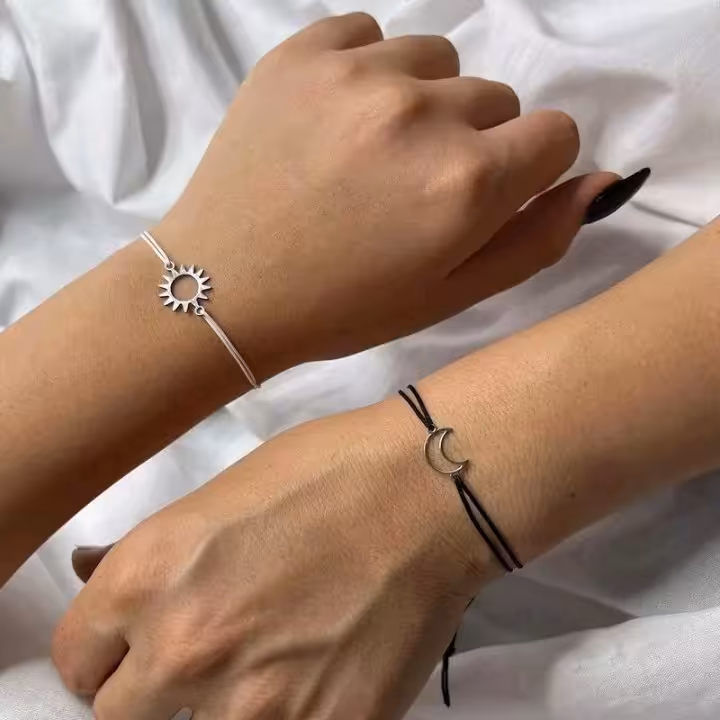 دستبند ماه خورشید دستبند ست 