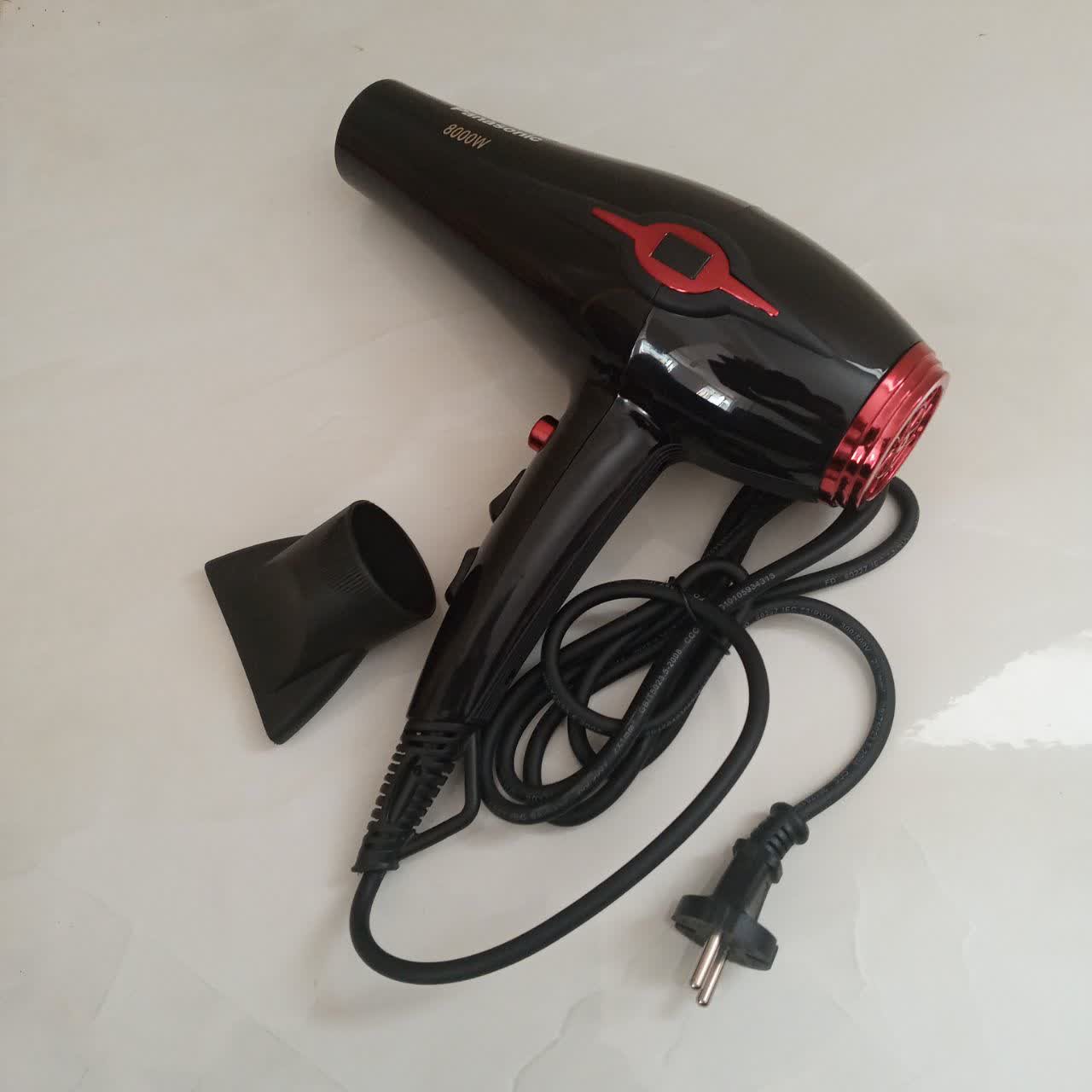 سشوار حرفه ای مارک پاناسونیک 8000 وات مدلPA-53HDدارای موتورAC دارای استاندارد دوتا تنظیم سرعت و سه تا تنظیم حرارت
