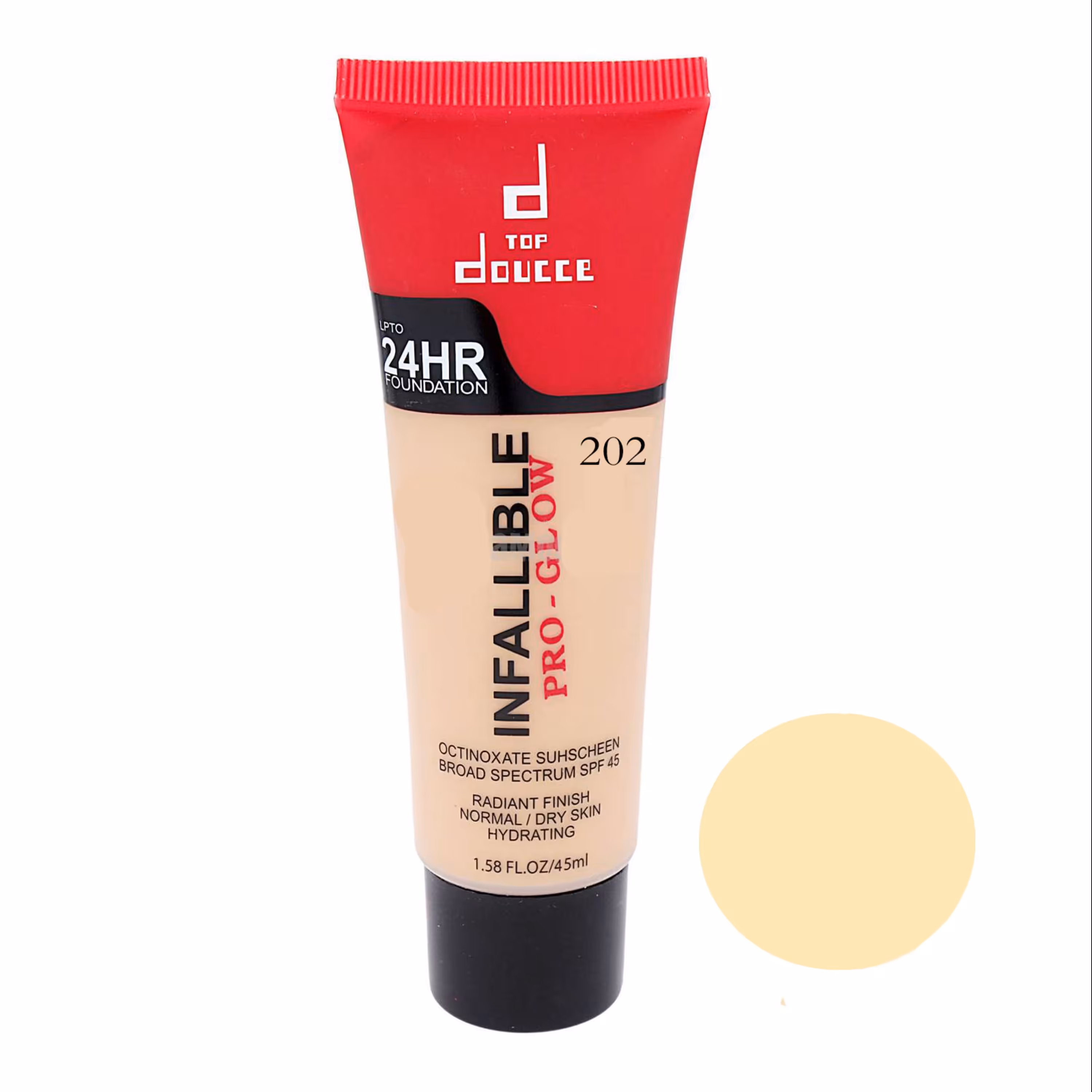 کرم پودر دوسه تیوپی مدل Infallible رنگ شماره 202 حجم 45 میلی لیتر