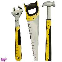 خط کش 12 سانتی متری طرح ابزار آچار و اره مجموعه 3 عددی