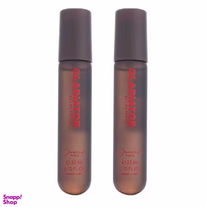 عطر جیبی مردانه ژک ساف (Jacsaf) مدل گلادیاتور حجم 22 میلی‌لیتر بسته 2 عددی